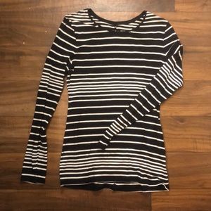 Black and White Striped Long Sleeve